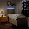 vidaXL Boxspringbett mit Matratze Creme 90x190 cm Stoff 3292662 Bild 5