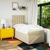 vidaXL Boxspringbett mit Matratze Creme 90x190 cm Stoff 3292662 Bild 4