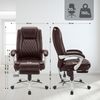 CLP Bürostuhl Rubia mit Massagefunktion Heizfunktion Fußablage bis 150 kg,braun Bild 2
