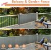 Sekey PVC Sichtschutzmatte 100x300m Doppelte Verstärkung Innen, Balkon Sichtschutz mit Kabelbindern, Sichtschutzzaun Windschutz Wasserdicht ohne Bohren für Balkon Garten, Grau Bild 5