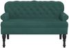 vidaXL Sitzbank mit Rückenlehne Dunkelgrün 119,5x64,5x75 cm Samt 372158 Bild 3