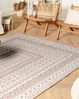 Teppich Jute beige weiß 200 x 300 cm geometrisches Muster Kurzflor BAGLAR Bild 3