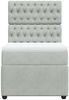 vidaXL Boxspringbett mit Matratze Hellgrau 80x200 cm Samt 3292196 Bild 4