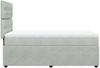 vidaXL Boxspringbett mit Matratze Hellgrau 80x200 cm Samt 3292196 Bild 5
