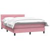 vidaXL Boxspringbett mit Matratze Rosa 140x210 cm Samt 3316310 Bild 3