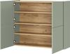 Germania Mehrzweckschrank 1932-629 GW-Binetto, in Taupegrün/Eiche, mit Push-to-Open Funktion, 97 x 79 x 27 cm (BxHxT) Bild 4