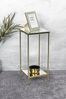 Blumentisch >52188< in vermessingt, Metall, Spiegel 5 mm - 28x66x28cm (BxHxT) Bild 5