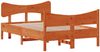 vidaXL Massivholzbett ohne Matratze Wachsbraun 120x200 cm Kiefernholz 3216386 Bild 3
