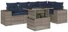 vidaXL 6-teiliges Gartensofa-Set mit Kissen, grau, Polyrattan 3269151 Bild 2
