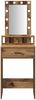 vidaXL Schminktisch mit Speicher Braun 50 x 41 x 140 cm Holzwerkstoff 865161 Bild 5