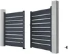 Vente-unique - PRIMO Eingangstor Metall Grau - B 4,6 cm x H 178 cm x L 300 cm Bild 4