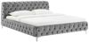 riess-ambiente Polsterbett MODERN BAROCK 160x200cm grau Samt – Barock Stil, Kopfteil, Doppelbett (Einzelartikel, 1-tlg), Chesterfield Design, Französisches Bett, bequemes Ehebett, Glamour Bild 5