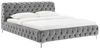 riess-ambiente Polsterbett MODERN BAROCK 160x200cm grau Samt – Barock Stil, Kopfteil, Doppelbett (Einzelartikel, 1-tlg), Chesterfield Design, Französisches Bett, bequemes Ehebett, Glamour Bild 4
