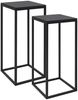 vidaXL Beistelltische 2 Stk. Schwarz Stahl 336128 Bild 2