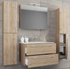 VCM Badmöbel Waschtisch Badinos 915093 Sonoma-Eiche H. 150 x B. 130 x T. 46 cm Bild 2