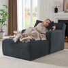 BlingBin Loungesofa Modernes Chaiselongue Sofa Chaiselongue-Sofa aus Cord, ohne Montage mit Taschenfederkern & Schaumstoffpolsterung 1 Teile, stilvolles 1-Sitzer-Liegesofa für Wohnzimmer, Büro oder Apartment Bild 4