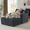 BlingBin Loungesofa Modernes Chaiselongue Sofa Chaiselongue-Sofa aus Cord, ohne Montage mit Taschenfederkern & Schaumstoffpolsterung 1 Teile, stilvolles 1-Sitzer-Liegesofa für Wohnzimmer, Büro oder Apartment Bild 5