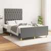 Einzelbettgestell Design für Erwachsene ohne Matratze Dunkelgrau 120x190 cm Stoff d4592e Bild 2