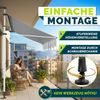 tillvex Balkonmarkise 400 cm Grau/Weiß Gelenkarm Markise Klemmmarkise Sonnenmarkise Balkon ohne Bohren Bild 3
