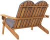 vidaXL Adirondack-Gartenbank mit Kissen 126 cm Massivholz Akazie 360040 Bild 5