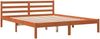 vidaXL Massivholzbett ohne Matratze Wachsbraun 200x200 Kiefernholz 844149 Bild 3