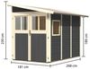 Karibu Gartenhaus Wandlitz 3 Anlehnhaus 19mm terragrau Bild 3