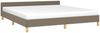 vidaXL Bettgestell ohne Matratze Taupe 160x200 cm Stoff 347427 Bild 3