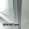 bümö höhenverstellbarer Schreibtisch R-Serie 200x80 cm in Buche, Gestell in Silber - großer PC Tisch für's Büro manuell höhenverstellbar, Computertisch verstellbar, RS-20-6-S Bild 2
