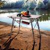 Arebos Campingtisch faltbar 120 x 70 cm | Klapptisch höhenverstellbar 58-78 cm | Camping Zubehör, Garten, Grill, Picknick | Camping Tisch klappbarer Falttisch | Reisetisch inkl. Tragetasche | Schwarz Bild 2