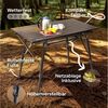 Arebos Campingtisch faltbar 120 x 70 cm | Klapptisch höhenverstellbar 58-78 cm | Camping Zubehör, Garten, Grill, Picknick | Camping Tisch klappbarer Falttisch | Reisetisch inkl. Tragetasche | Schwarz Bild 3