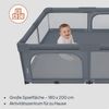 Lionelo Florence XL Easy Fold Laufstall Baby 180x200 cm, Faltbares Laufgitter Baby, Ohne Montage Nutzbar, 2 Seiteneingänge mit Reißverschluss, Atmungsaktives Netz, Weiche Kanten, Transporttasche Bild 4