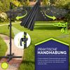 tillvex® Premium Alu Sonnenschirm 330 cm Anthrazit + Abdeckung & Windsicherung | Ampelschirm 6-Fach Verstellbar mit Kurbel | Gartenschirm 360° Drehbar Neigbar Kippbar | Kurbelschirm UV50+ Groß wasserdicht Bild 3
