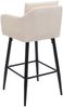 Barhocker HWC-H93, Barstuhl Tresenhocker, Fußablage Metall ~ Kunstleder creme-beige Bild 4