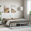 vidaXL Bettgestell mit Kopfteil Metall Weiß 180x200 cm 352372 Bild 4