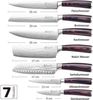 XL Premium Messerset 7-teilig Profi Kochmesser Küchenmesser Sehr Scharfe Klinge Bild 2