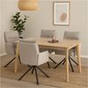 HTI-Living Esszimmerstuhl Esszimmerstuhl Kyra Beige 2er-Set (Set, 2 St), Drehstuhl Auto-Return Bild 2