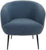 Lounge-Sessel HWC-O37, Cocktail-/Clubsessel Polstersessel Sessel, Stoff/Textil Bouclé (330g/m²) Metall MVG ~ blau Bild 5