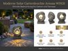 Arnusa LED Solarleuchte moderne Gartendeko Stein-Optik abstrakt Gartenleuchte mit Glaskugel, Dämmerungssensor, LED fest integriert, warmweiß, moderne Gartenskulptur kabellos 31x38 cm Bild 2