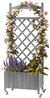 COMHOMA Blumenkasten Rankgitter Pflanzkasten mit Rollen, Holz Hochbeet mit Spalier (2 ST, 1 St, Farbe und Menge sind optional), wetterbeständiger Pflanzenkübel mit Drainagelöchern Bild 1