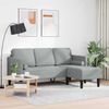 vidaXL Sofa Set mit Kissen Hellgrau Polyester 42001913 Bild 3