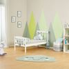 Homestyle4u Juniorbett, Kinderbett, Jugendbett, Holzbett, Bettgestell, Weiß, 70x140 cm Bild 2