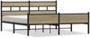 vidaXL Metallbett ohne Matratze Sonoma-Eiche 180x200 cm 3308504 Bild 2