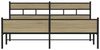 vidaXL Metallbett ohne Matratze Sonoma-Eiche 180x200 cm 3308504 Bild 4