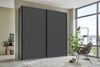 Schwebetürenschrank >Chalet< 2 Böden, 2 Stangen, Graphit - 180x208x65cm (BxHxT) Bild 2