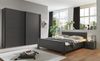 Schwebetürenschrank >Chalet< 2 Böden, 2 Stangen, Graphit - 180x208x65cm (BxHxT) Bild 3