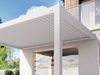 PRIMEYARD Terrassenüberdachung 3x4 m Aluminium-Pfosten mit Lamellendach aus Alu weiße Anbau-Pergola Bild 4