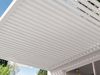 PRIMEYARD Terrassenüberdachung 3x4 m Aluminium-Pfosten mit Lamellendach aus Alu weiße Anbau-Pergola Bild 5