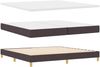 vidaXL Boxspringbett mit Kissen Dunkelbraun 200 x 200 cm Stoff 3339024 Bild 5