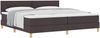 vidaXL Boxspringbett mit Kissen Dunkelbraun 200 x 200 cm Stoff 3339024 Bild 2
