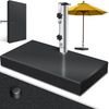KESSER® Granit Sonnenschirmständer mit Edelstahlrohr, Hochwertiger Schirmständer Sockel 30KG - für Schirmstöcke bis 16-48 mm, Inkl. Transport Griff Garten Balkonschirmständer Anthrazit, Eckig Bild 4